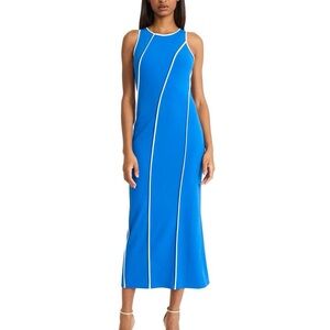 Donna Morgan Piped-seam Sleeveless
Bodycon Dress in Blue